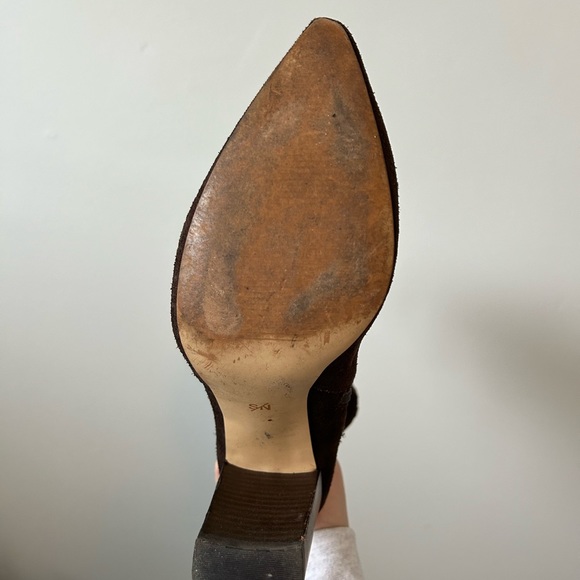 Something Navy Genuine Suede Chocolate Brown Boot Size 9 - Picture 5 of 6